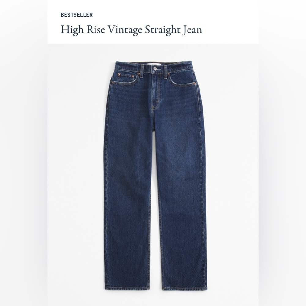 Abercrombie & Fitch High Rise Dark Blue Jeans